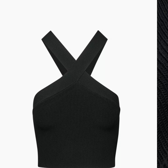 Aritzia Tops - Babaton Sculpt Knit Criss Cross Cropped Tank